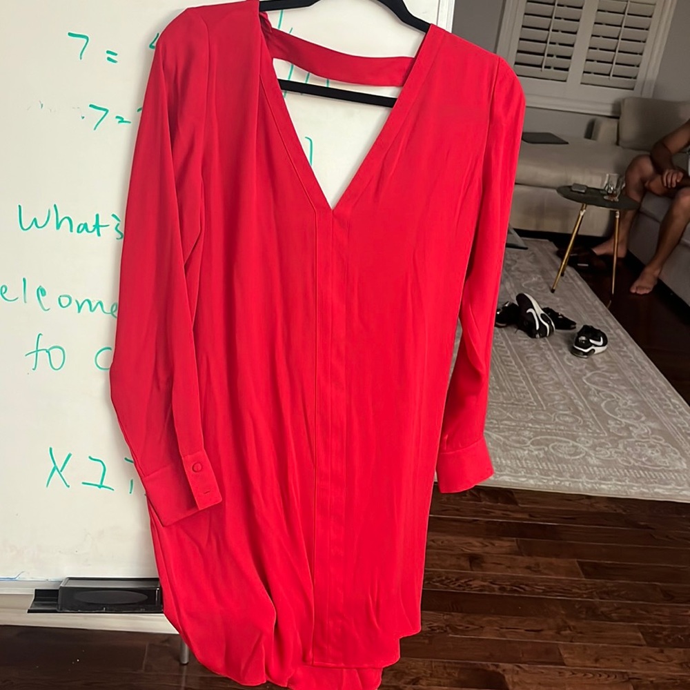 Rebbecca Minkoff red long sleeve dress